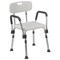 Flash Furniture 15" L, Aluminum, White Quick Release Bath Chair DC-HY3523L-WH-GG - alternate 8